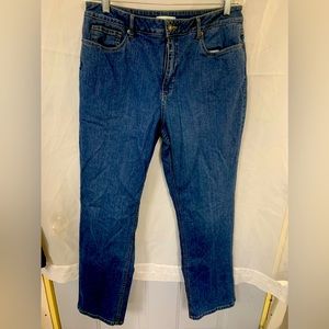 Cold water Creek Woman’s Blue Jeans Size 14 Stretch Waist Stylish Design